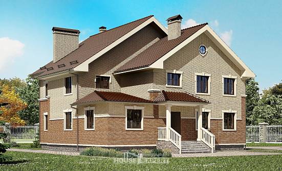 300-004-Л Проект двухэтажного дома, современный коттедж из блока Каменка | Проекты домов от House Expert