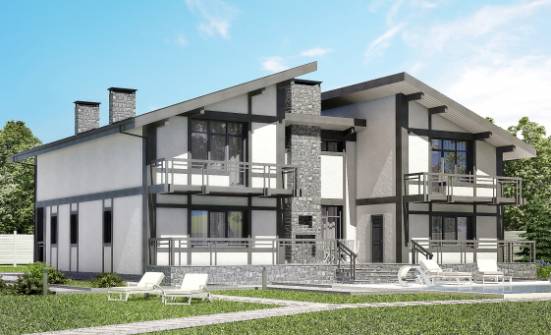 280-002-П Проект двухэтажного дома мансардой, красивый дом из кирпича Заречный | Проекты домов от House Expert