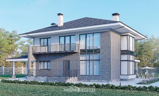 250-004-Л Проект двухэтажного дома, красивый загородный дом из керамзитобетонных блоков Кузнецк | Проекты домов от House Expert