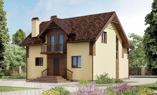 150-009-Л Проект двухэтажного дома мансардой, недорогой домик из пеноблока Кузнецк | Проекты домов от House Expert