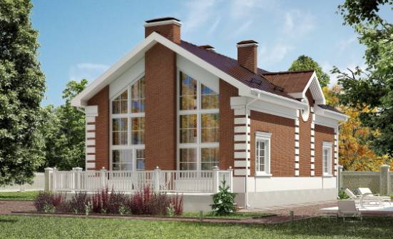 160-009-П Проект двухэтажного дома мансардный этаж, небольшой домик из пеноблока Заречный | Проекты домов от House Expert