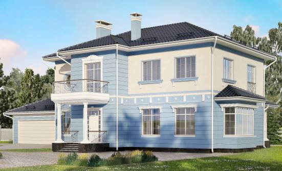 285-003-Л Проект двухэтажного дома, гараж, просторный домик из кирпича Пенза | Проекты домов от House Expert