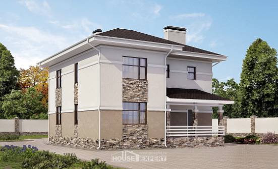 150-014-П Проект двухэтажного дома, доступный дом из поризованных блоков Кузнецк | Проекты домов от House Expert