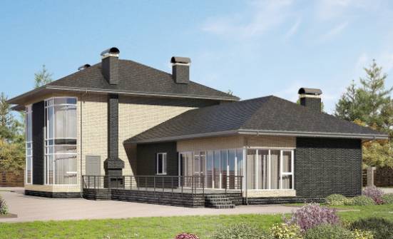 305-003-Л Проект двухэтажного дома, огромный загородный дом из бризолита Кузнецк | Проекты домов от House Expert
