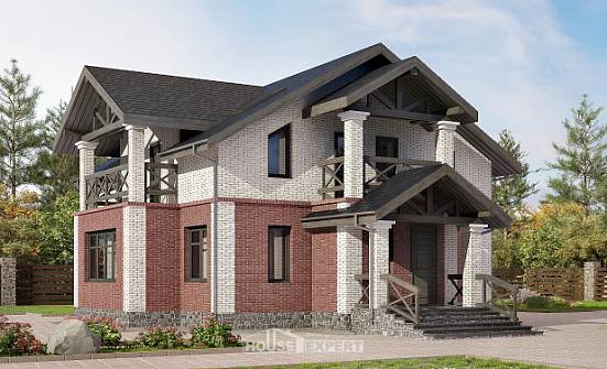 160-014-Л Проект двухэтажного дома, современный дом из поризованных блоков Заречный | Проекты домов от House Expert