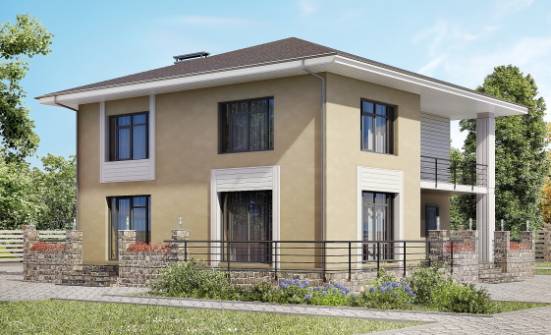 180-015-Л Проект двухэтажного дома, бюджетный загородный дом из арболита Пенза | Проекты домов от House Expert