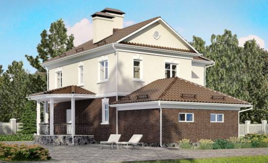 190-002-Л Проект двухэтажного дома, гараж, уютный домик из блока Пенза | Проекты домов от House Expert