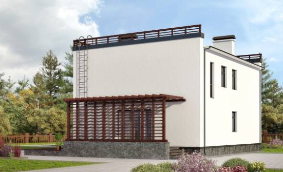 215-002-П Проект двухэтажного дома, классический загородный дом из газобетона Сердобск | Проекты домов от House Expert