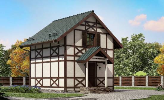 060-002-П Проект двухэтажного дома с мансардой, экономичный коттедж из дерева Сердобск | Проекты домов от House Expert