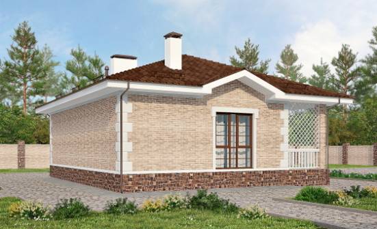 065-002-П Проект бани из кирпича Пенза | Проекты одноэтажных домов от House Expert