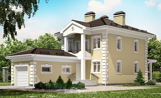 150-006-Л Проект двухэтажного дома, гараж, недорогой коттедж из пеноблока Кузнецк | Проекты домов от House Expert