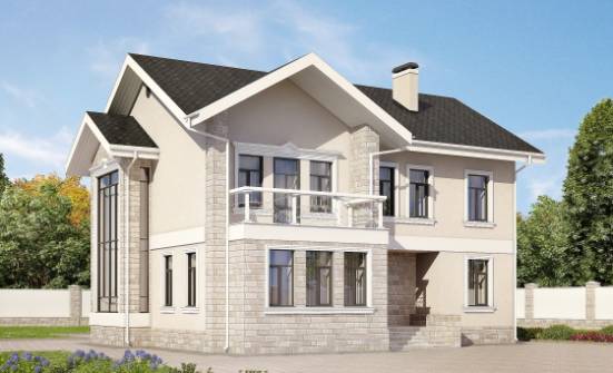 170-008-Л Проект двухэтажного дома, недорогой коттедж из бризолита Заречный | Проекты домов от House Expert