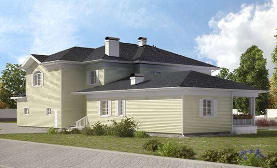 410-002-Л Проект двухэтажного дома, гараж, современный домик из газосиликатных блоков Заречный | Проекты домов от House Expert
