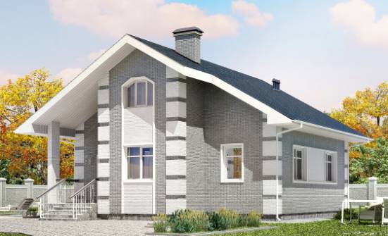 115-001-Л Проект двухэтажного дома мансардный этаж, бюджетный загородный дом из теплоблока Кузнецк | Проекты домов от House Expert
