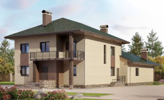 305-003-П Проект двухэтажного дома, классический коттедж из арболита Пенза | Проекты домов от House Expert