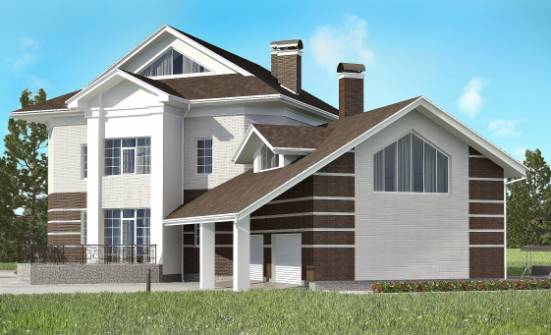 410-001-П Проект двухэтажного дома, гараж, просторный домик из кирпича Заречный | Проекты домов от House Expert