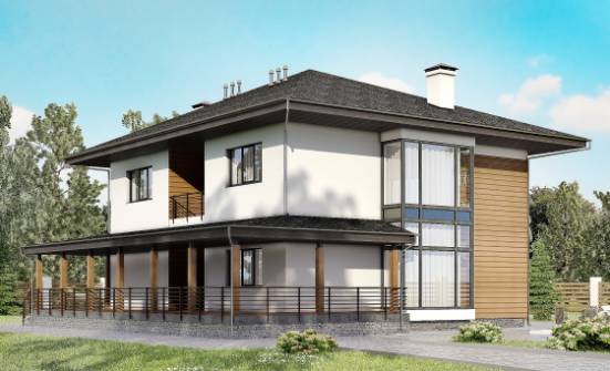 245-001-П Проект двухэтажного дома, уютный коттедж из бризолита Каменка | Проекты домов от House Expert