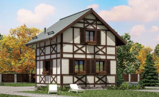 060-002-П Проект двухэтажного дома с мансардой, экономичный коттедж из дерева Сердобск | Проекты домов от House Expert