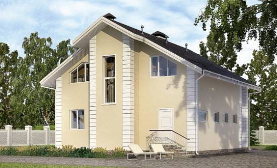 150-002-Л Проект двухэтажного дома с мансардой и гаражом, недорогой дом из газобетона Пенза | Проекты домов от House Expert