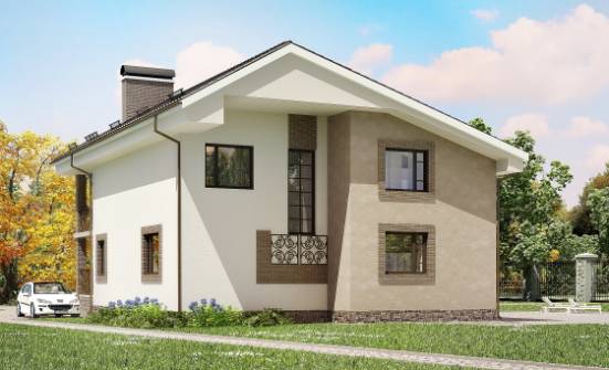 210-003-П Проект двухэтажного дома мансардный этаж, уютный домик из газосиликатных блоков Кузнецк | Проекты домов от House Expert