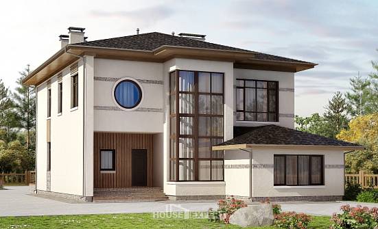 345-001-П Проект двухэтажного дома, огромный коттедж из бризолита Сердобск | Проекты домов от House Expert