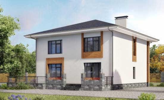180-015-П Проект двухэтажного дома, недорогой коттедж из керамзитобетонных блоков Сердобск | Проекты домов от House Expert