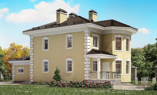 150-006-Л Проект двухэтажного дома, гараж, недорогой коттедж из пеноблока Кузнецк | Проекты домов от House Expert