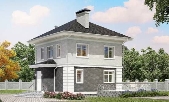 090-003-П Проект двухэтажного дома, недорогой коттедж из поризованных блоков Пенза | Проекты домов от House Expert