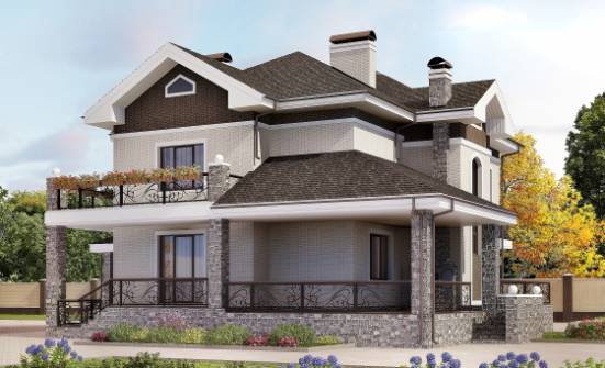 365-001-Л Проект трехэтажного дома, гараж, красивый домик из кирпича Каменка | Проекты домов от House Expert