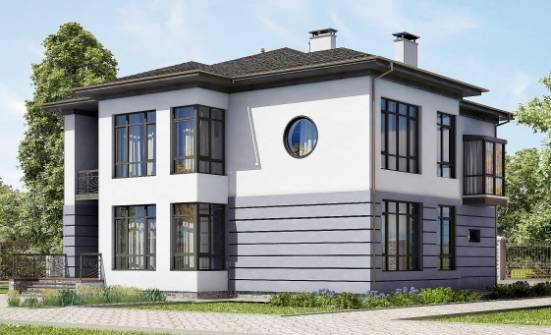 300-006-Л Проект двухэтажного дома, гараж, классический домик из кирпича Пенза | Проекты домов от House Expert