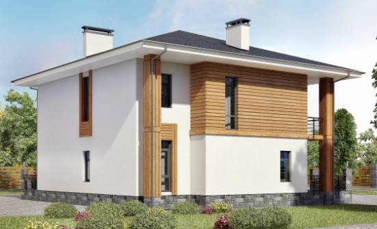 180-015-П Проект двухэтажного дома, недорогой коттедж из керамзитобетонных блоков Сердобск | Проекты домов от House Expert