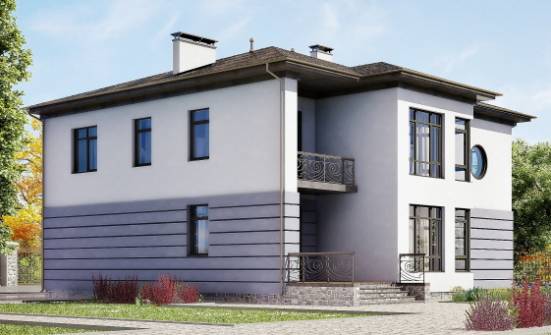 300-006-Л Проект двухэтажного дома, гараж, классический домик из кирпича Пенза | Проекты домов от House Expert