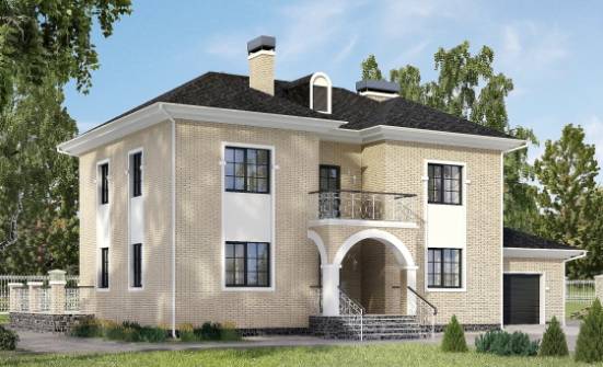 180-006-П Проект двухэтажного дома, гараж, классический загородный дом из кирпича Кузнецк | Проекты домов от House Expert
