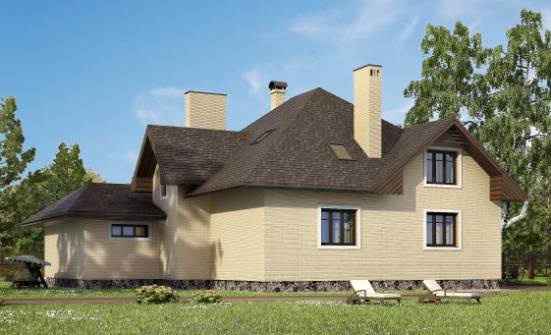 275-003-П Проект двухэтажного дома с мансардным этажом, гараж, современный домик из кирпича Кузнецк | Проекты домов от House Expert