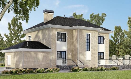 180-006-П Проект двухэтажного дома, гараж, классический загородный дом из кирпича Кузнецк | Проекты домов от House Expert