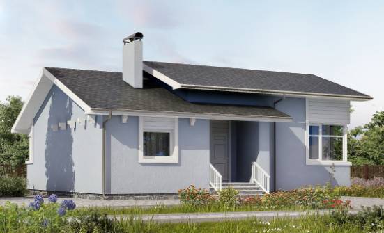 110-003-Л Проект одноэтажного дома, современный домик из поризованных блоков Каменка | Проекты домов от House Expert