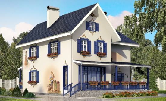 180-003-П Проект двухэтажного дома, компактный загородный дом из кирпича Заречный | Проекты домов от House Expert