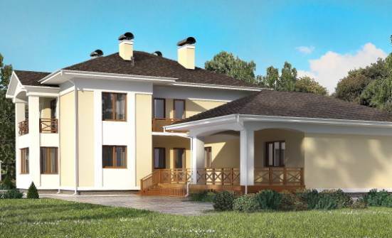 375-002-Л Проект двухэтажного дома и гаражом, уютный дом из кирпича Кузнецк | Проекты домов от House Expert