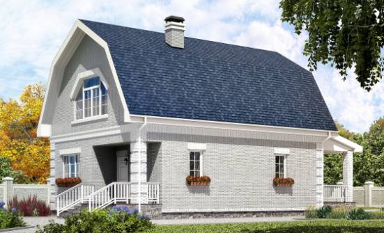 130-005-П Проект двухэтажного дома мансардой, классический загородный дом из бризолита Каменка | Проекты домов от House Expert