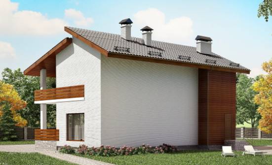 180-009-П Проект двухэтажного дома с мансардой, современный дом из кирпича Сердобск | Проекты домов от House Expert