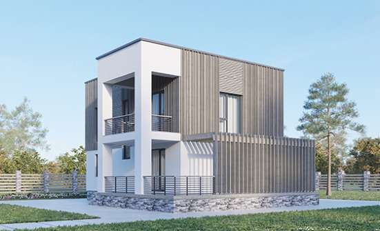 150-017-П Проект двухэтажного дома, доступный домик из теплоблока Сердобск | Проекты домов от House Expert