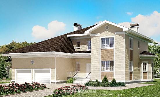 335-001-Л Проект двухэтажного дома, гараж, классический коттедж из кирпича Каменка | Проекты домов от House Expert