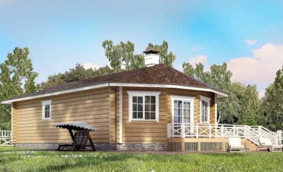 095-001-Л Проект одноэтажного дома, простой домик из дерева Сердобск | Проекты одноэтажных домов от House Expert
