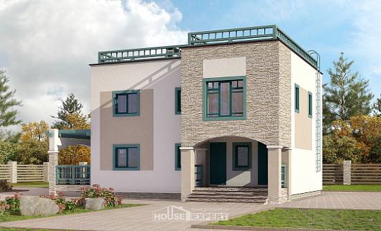 150-010-П Проект двухэтажного дома, скромный дом из кирпича Кузнецк | Проекты домов от House Expert