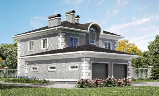 245-004-Л Проект двухэтажного дома, гараж, классический загородный дом из кирпича Кузнецк | Проекты домов от House Expert