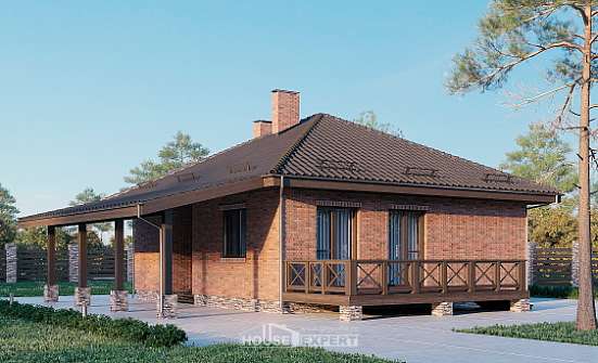 070-006-Л Проект одноэтажного дома, крохотный загородный дом из блока Кузнецк | Проекты домов от House Expert