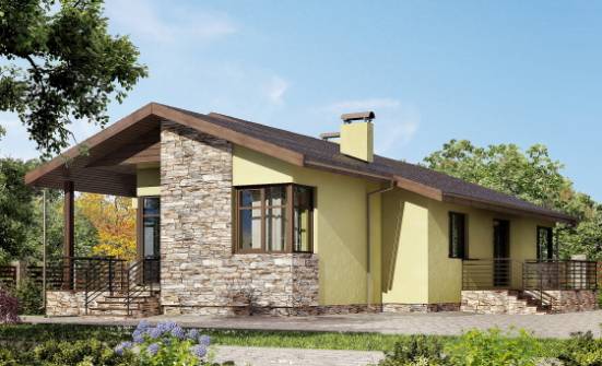 130-007-Л Проект одноэтажного дома, современный коттедж из арболита Каменка | Проекты домов от House Expert