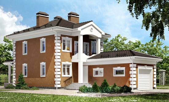 150-006-П Проект двухэтажного дома, гараж, простой дом из керамзитобетонных блоков Пенза | Проекты домов от House Expert