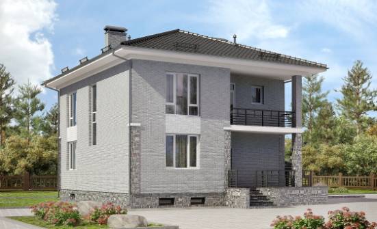 275-004-П Проект трехэтажного дома, гараж, классический коттедж из кирпича Заречный | Проекты домов от House Expert