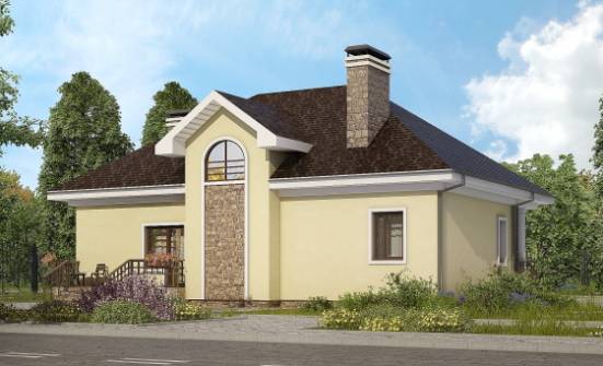 150-008-Л Проект двухэтажного дома с мансардой, небольшой домик из твинблока Каменка | Проекты домов от House Expert